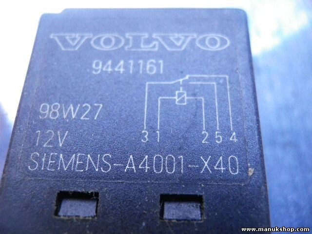 Relé Volvo SIEMENS 98W27 12V 9441161 9 441 161 A4001-X40