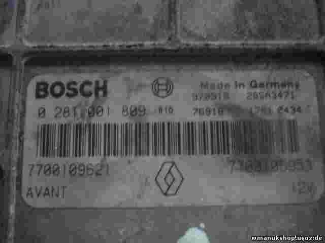 Centralita Renault Scenic 7700105953 7700109621 AVANT BOSCH 0281001809