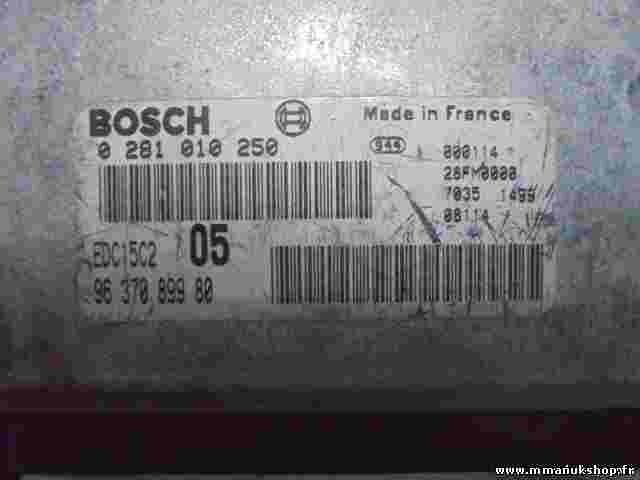 Centralina Peugeot 206 9637089980 96 370 899 80 EDC15C205 BOSCH 02810250