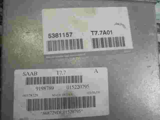 Centralita del motor Saab 9-5 T7.7 T7.7A01 9198789 5381157 09378729 015220795