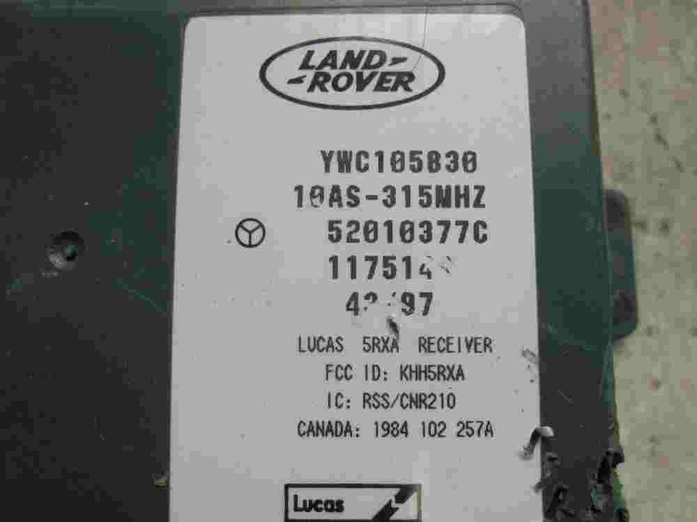 Módulo de Control Lock Oscilador de equipaje puerta Land Rover YWC105830