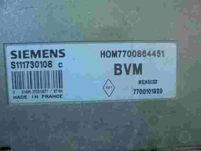 Centralita Renault Megane 1.4 HOM7700864451 7700101920 SIEMENS S111730108C
