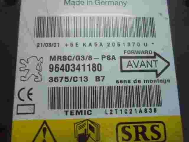 Sensor de impacto de airbag Peugeot 607 9640341180 96 403 411 80 96-403-411-80