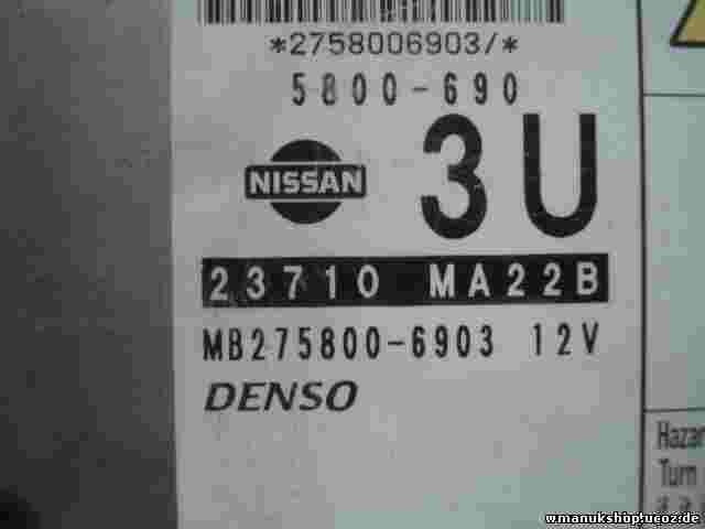 Centralita Nissan Cabstar 23710MA22B DENSO MB275800-6903 MB2758006903 3U