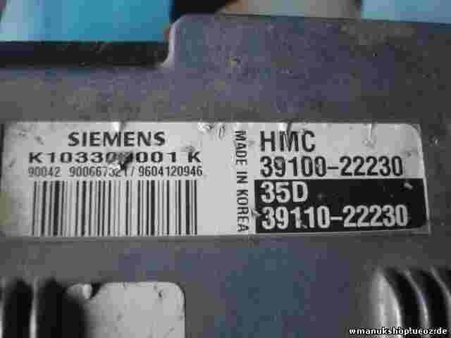 Centralita Hyundai Excel 1.3 1994-1997 3910022230 3911022230 SIEMENS K103300001K