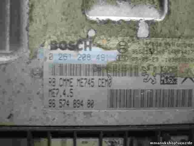 Centralita Citroen Xsara Picasso C4 1.6 9657489480 9652552380 BOSCH 0261208491