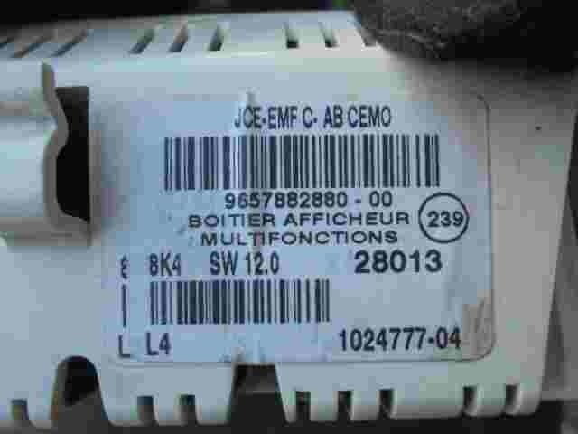 Pantalla del salpicadero Citroen C4 965788288000 JCE-EMF C. AB CEM0 102477704