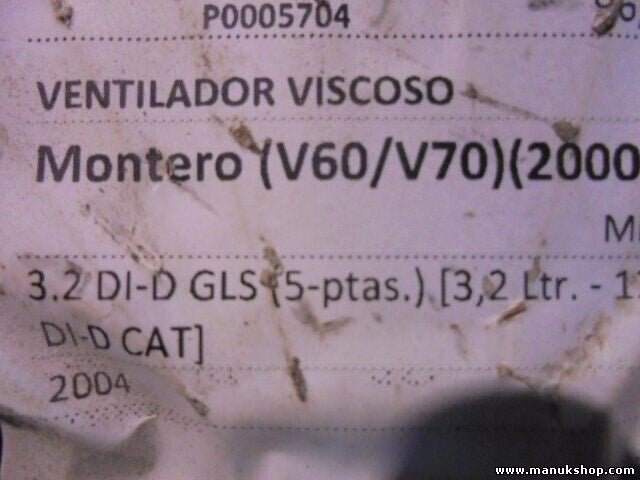 Embrague Viscoso de Ventilador Mitsubishi Montero Pajero II V2 V3 V4 MD339271