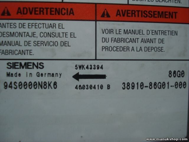 Sensor de impacto de airbag Suzuki Ignis 3891086G01000 38910-86G01-000 5WK43394