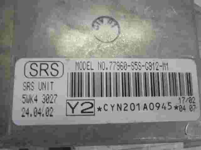 Sensor de impacto de airbag Honda Civic ( Y2 ) 77960S5SG912M1 SIEMENS 5WK43027