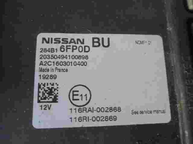 Controller Comfort Nissan Qashqai J11 284B16FP0D A2C1603010400 116RAI002868
