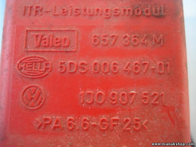 Resistencia calefaccion Audi Seat VW 1J0907521 1J0 907 521 657364M 5DS00646701