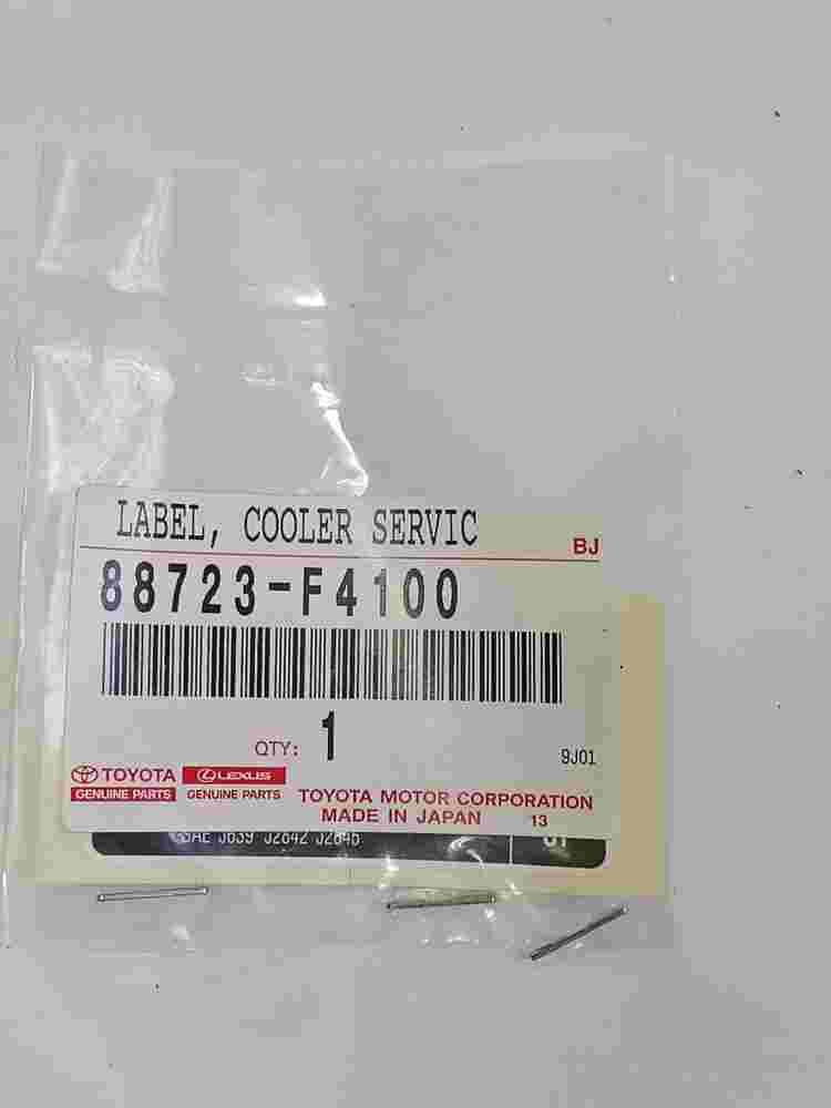 Label Cooler Service Toyota Corolla 88723F4100 88723-F4100
