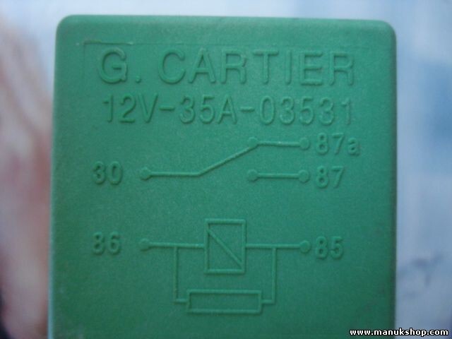 Relé PEUGEOT 407 607 308 207 CITROEN C5 VERDE CARTIER 03531