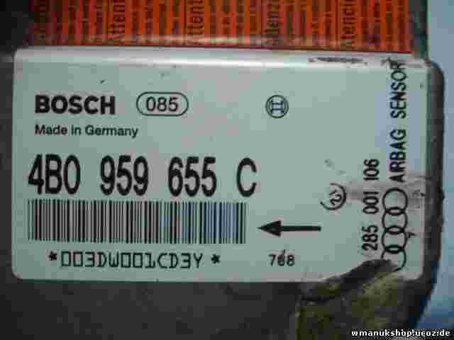 Sensor de impacto de airbag Audi A6 4B0959655C 4BO959655C BOSCH 0285001106