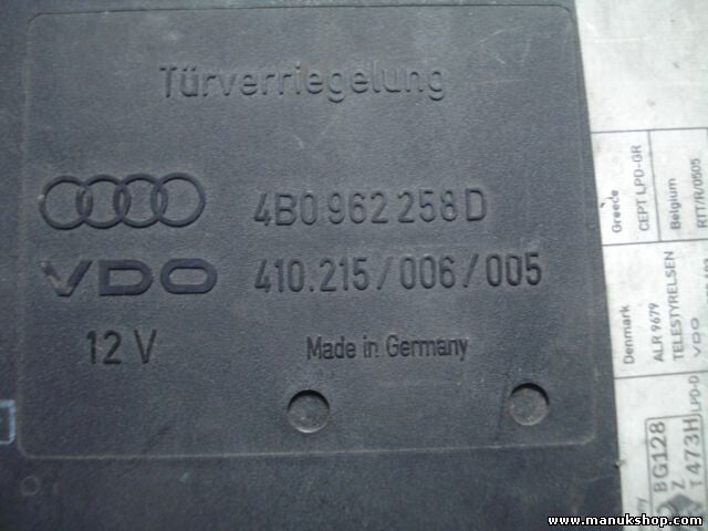 Controller Comfort Audi A6 4B0 962 258 D 4B0962258D 4BO962258D VDO 410215006005