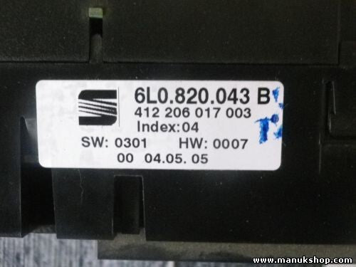 A/C System Seat Ibiza Index 04 6L0 820 043 B 6L0820043B 6LO820043B 412206017003