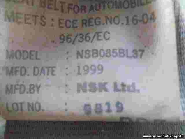 Cinturón de seguridad delantero izquierdo Suzuki Jimny 8494081AG NSB085BL37