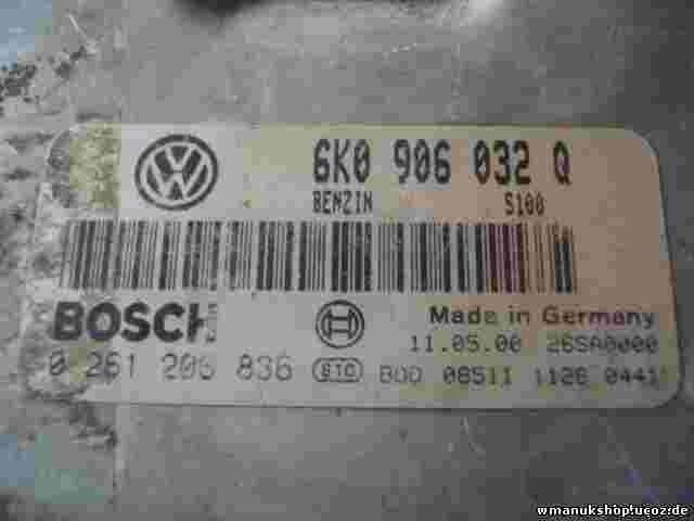 Centralita Seat Ibiza 1.4 2000 6K0906032Q 6KO906032Q BOSCH 0261206836