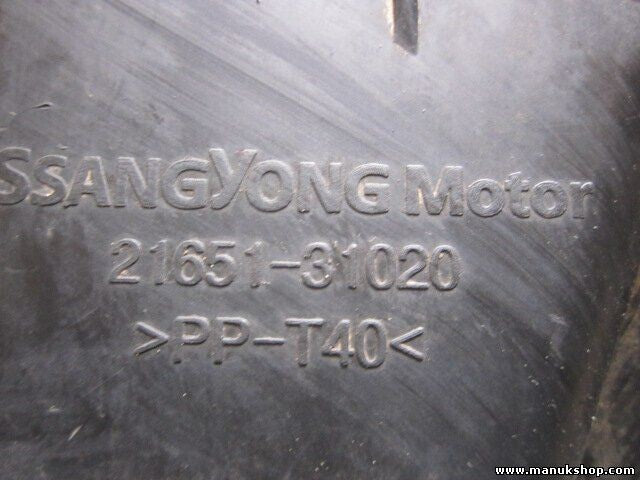 Cubierta de la ventilador de refrigeración Ssangyong Actyon Sports 2165131020