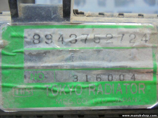 Radiador de agua Opel Monterey 8943752724 316004 1300138 1300141 8943752724