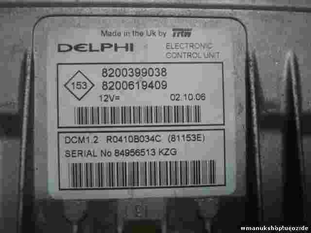 Centralita Renault Kangoo TRW DELPHI R0410B034C 8200399038 8200619409
