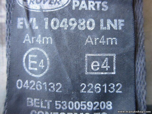 Cinturón de seguridad trasero derecho Land Rover Freelander LN EVL104980LNF