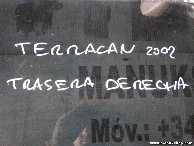 Vetro porta posteriore destro Hyundai Terracan 43R000019 DOT398M354AS3