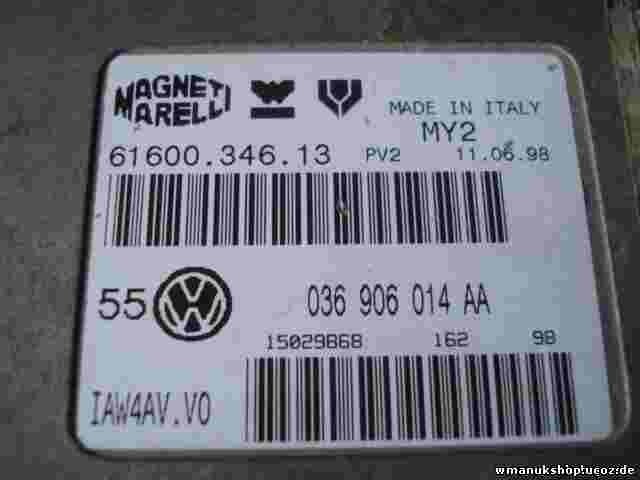 Centralita VW Volkswagen 036906014AA M. MARELLI 6160034613 MY2 IAW4AVV0