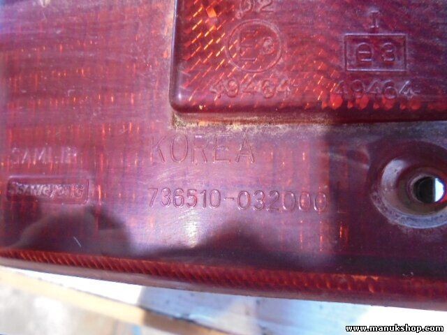 Pilotos trasero izquierdo SsangYong Musso Korando (K4) Family 2.5 736510032000