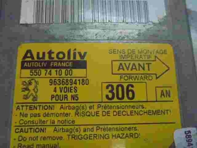 Sensore di impatto airbag Peugeot 306 (AN) 9636894180 550741000