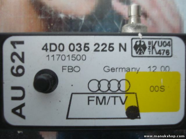 Amplificador de antena Audi A8 S8 4D 4D0035225N 4D0 035 225 N 4DO035225N