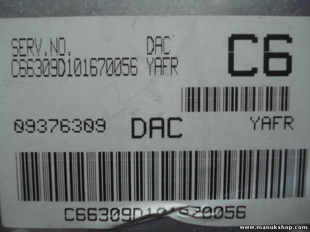 Centralita Daewoo Nubira C66309D101670056 09376309 DAC C6 YAFR