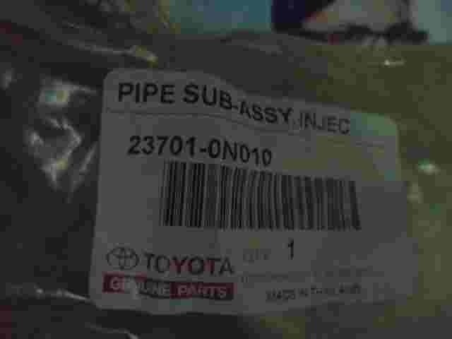 Pipe Sub-Assy Toyota Yaris Auris Corolla E15 237010N010 23701-0N010