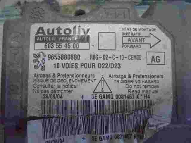 Sensor de impacto de airbag Peugeot 407 (AG) 9655880880 603554600