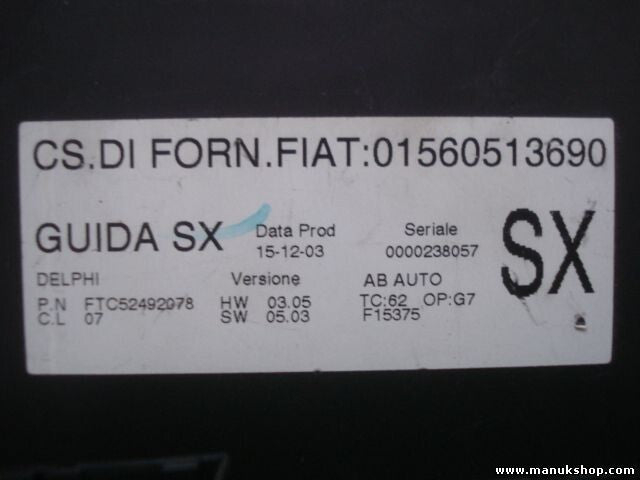 A/C System Alfa Romeo 147 DELPHI 01560513690 1560513690 FTC52492078