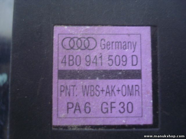 Interruptor de emergencia Audi A6 WBS+AK+OMR 4B 4B0941509D 4BO941509D