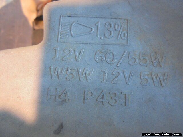 Faro Delantero Derecho Hyundai Galloper 2.5 TD 1998/09-2003/12 H4P43T H4 P 43T