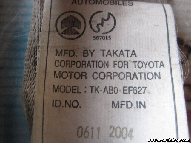 Cinturón de seguridad trasero izquierdo Toyota Land Cruiser J12 TKAB0EF627