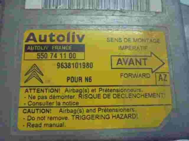 Sensor de impacto de airbag Citroen Xsara (AZ) 9638101980 550741100