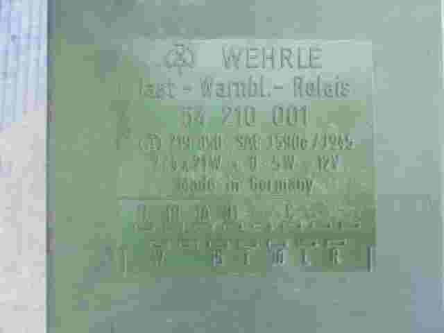 Intermitentes de relé BMW K100 54210001 54 210 001 WEHRLE 719050 SAE J590/ J945