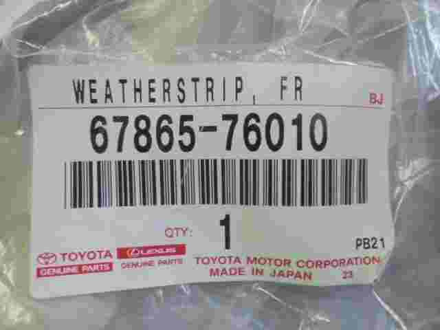 Weatherstrip Front Door Toyota Lexus UX 200 6786576010 67865-76010