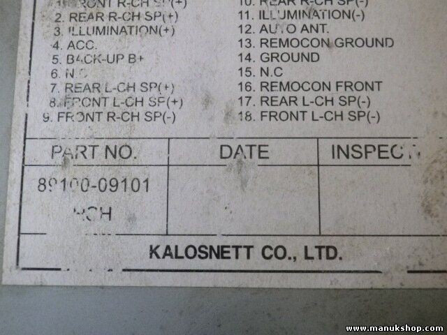 CD-Player Radio SsangYong Actyon 8910009101 89100-09101 06B27A00463 9CA04077 E1