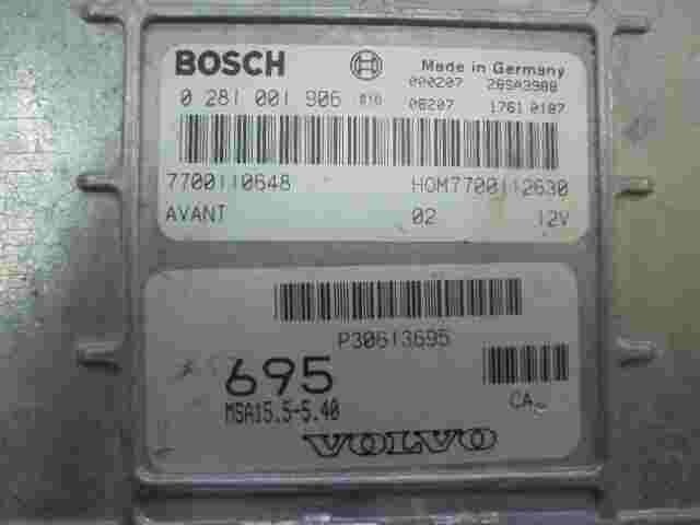 Centralina Volvo S40 V40 7700110648 HOM7700112630 7700112630 BOSCH 0281001906