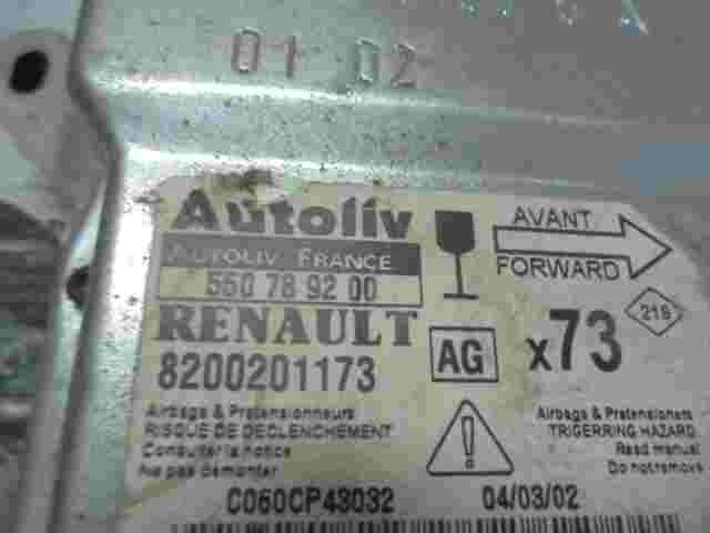 Sensor de impacto de airbag Renault Vel Satis (AG) 8200201173 550789200