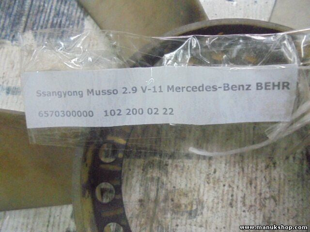 Ventilador del radiador Ssangyong Musso 2.9 V-11 Mercedes-Benz BEHR 1022000222