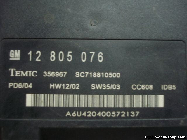 Controlador Confort Saab 9-3 GM12805076 12805076 TEMIC 356967 SC718810500 PD6/04