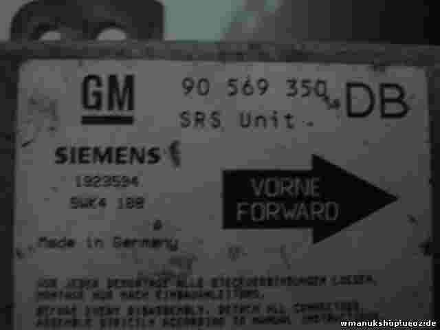 Sensor de impacto de airbag Opel Vectra GM 90569350 DB 90 569 350 DB
