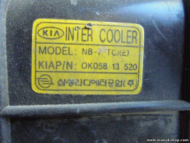 Radiador de intercooler Kia sportage 2.0 td 12.96-12.01 83CV /61KW Ok05813520