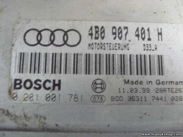Centralita del motor Audi 4B0907401H 4B0 907 401 H 4BO907401H 0281001781